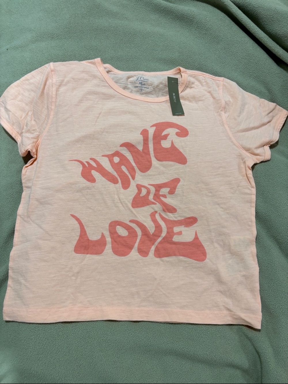 J. Crew Peach-Pink Graphic Tee